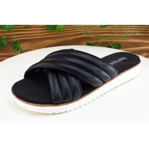 Kensie Girl Sz 6 M Black Slide Synthetic‎ Women Sandals